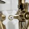 Kingston Brass Tub Wall Mount Clawfoot Tub Faucet with Hand Shower, Antique Brass KS229PXAB - alternate 4